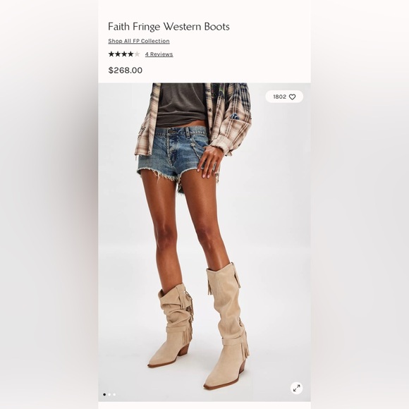 Free People Shoes - Brand new! Free People Faith Fringe Western Boots - Retails $268